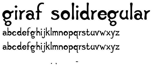 Giraf SolidRegular font